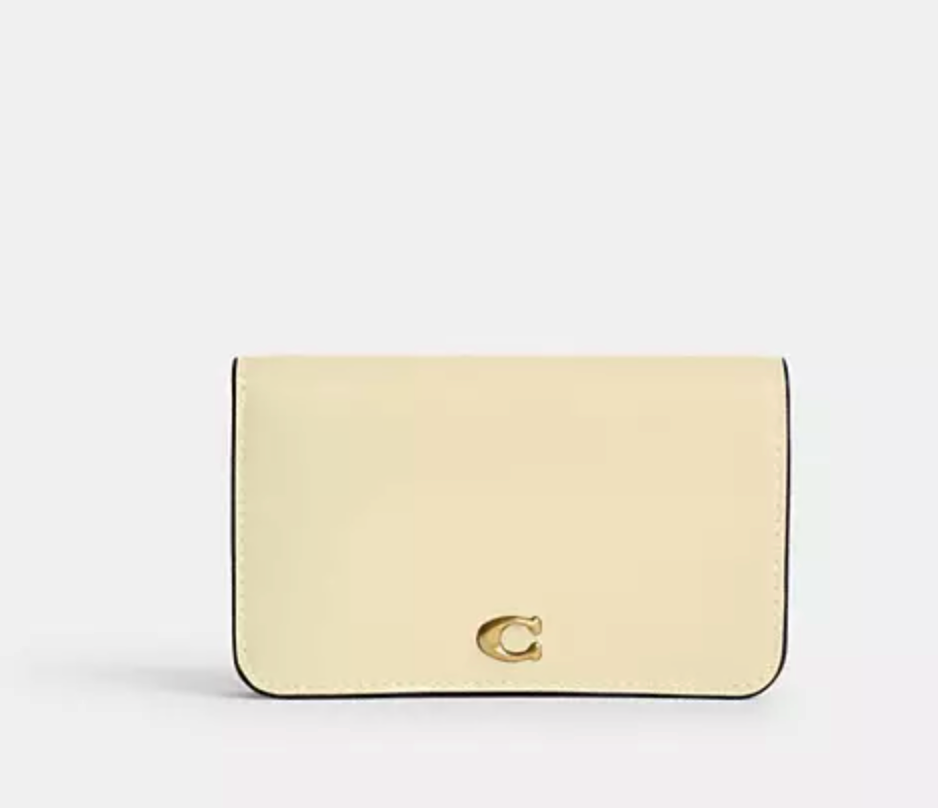 ORIG & IMPORTED Coach Retail Essential Slim Card Case Yellow Wallet