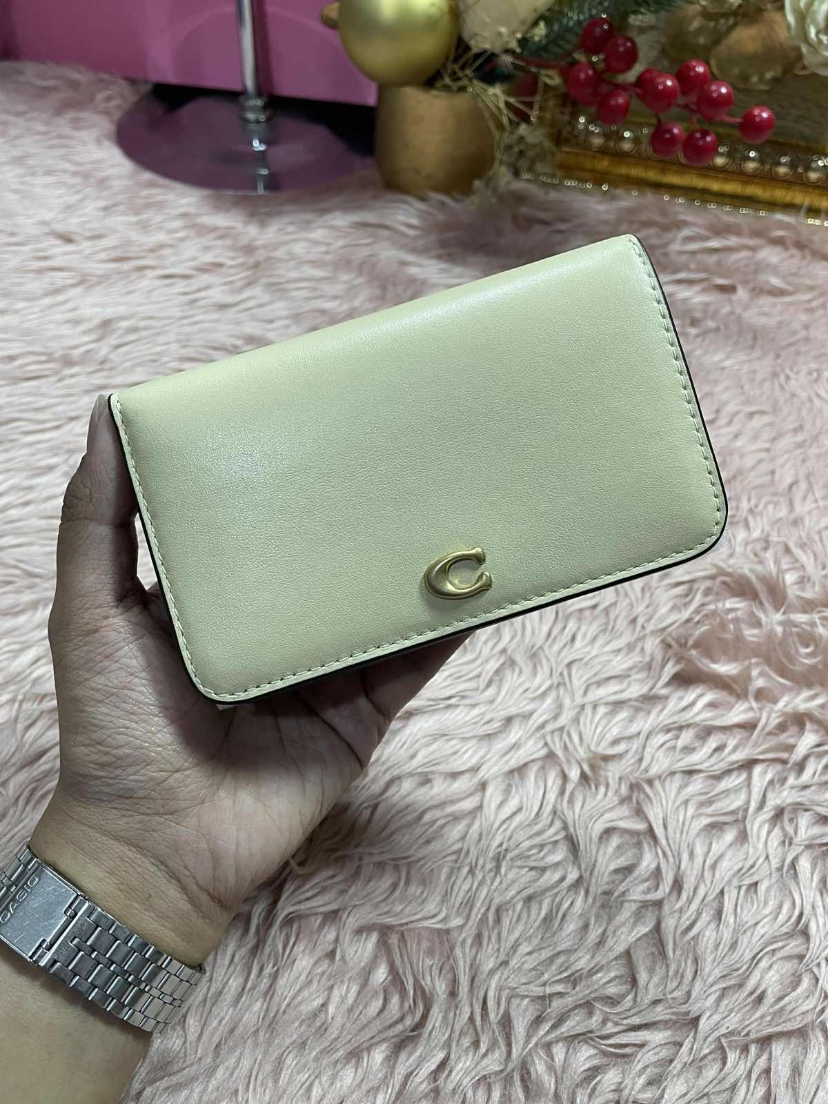 ORIG & IMPORTED Coach Retail Essential Slim Card Case Yellow Wallet