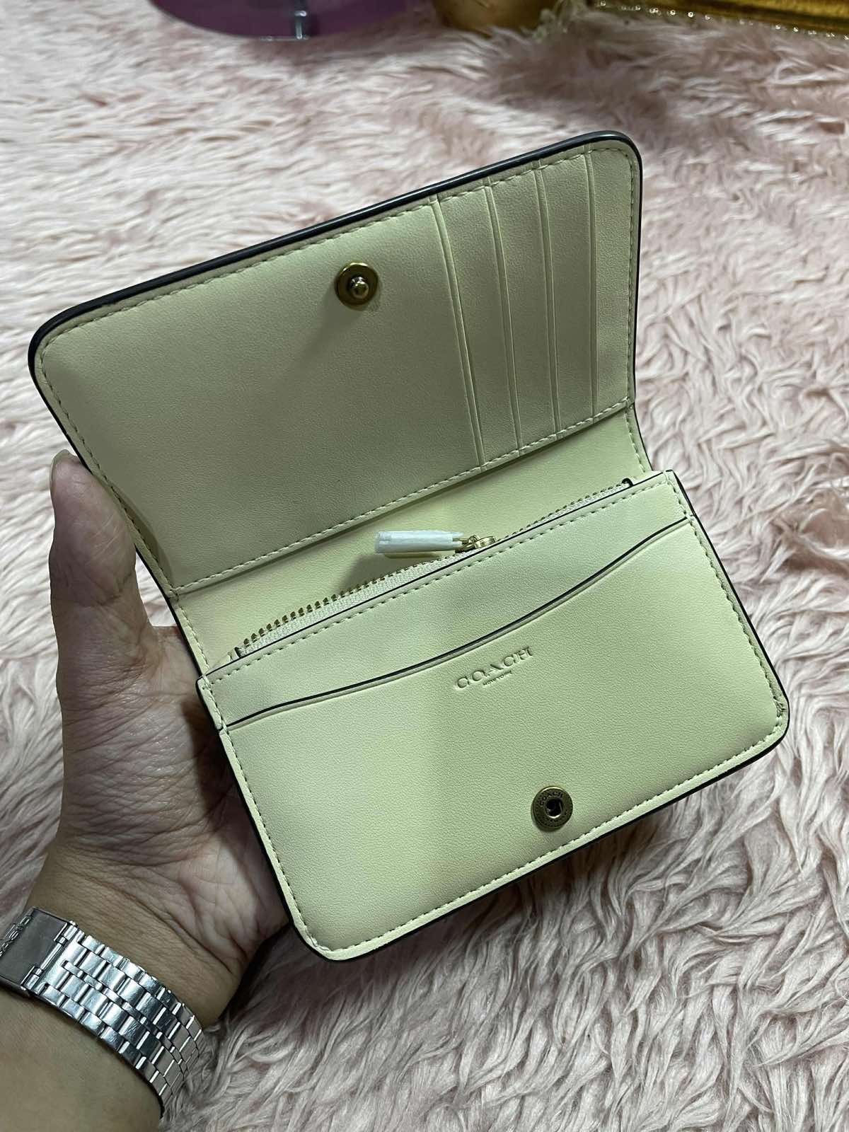 ORIG & IMPORTED Coach Retail Essential Slim Card Case Yellow Wallet