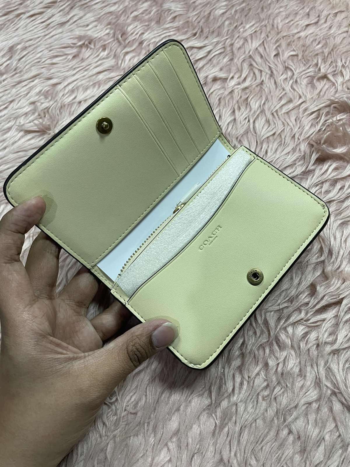 ORIG & IMPORTED Coach Retail Essential Slim Card Case Yellow Wallet