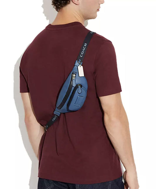 ORIG & IMPORTED Coach Sprint Small Belt Men Blue Bag