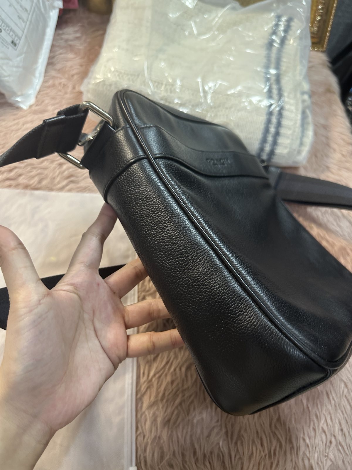 ORIG Preloved Coach Charles Flight Men Black Bag