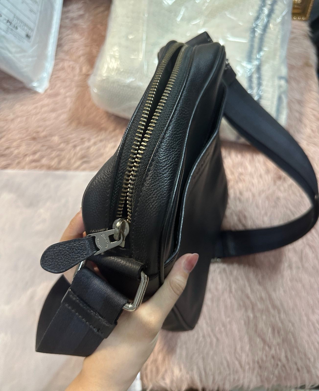 ORIG Preloved Coach Charles Flight Men Black Bag