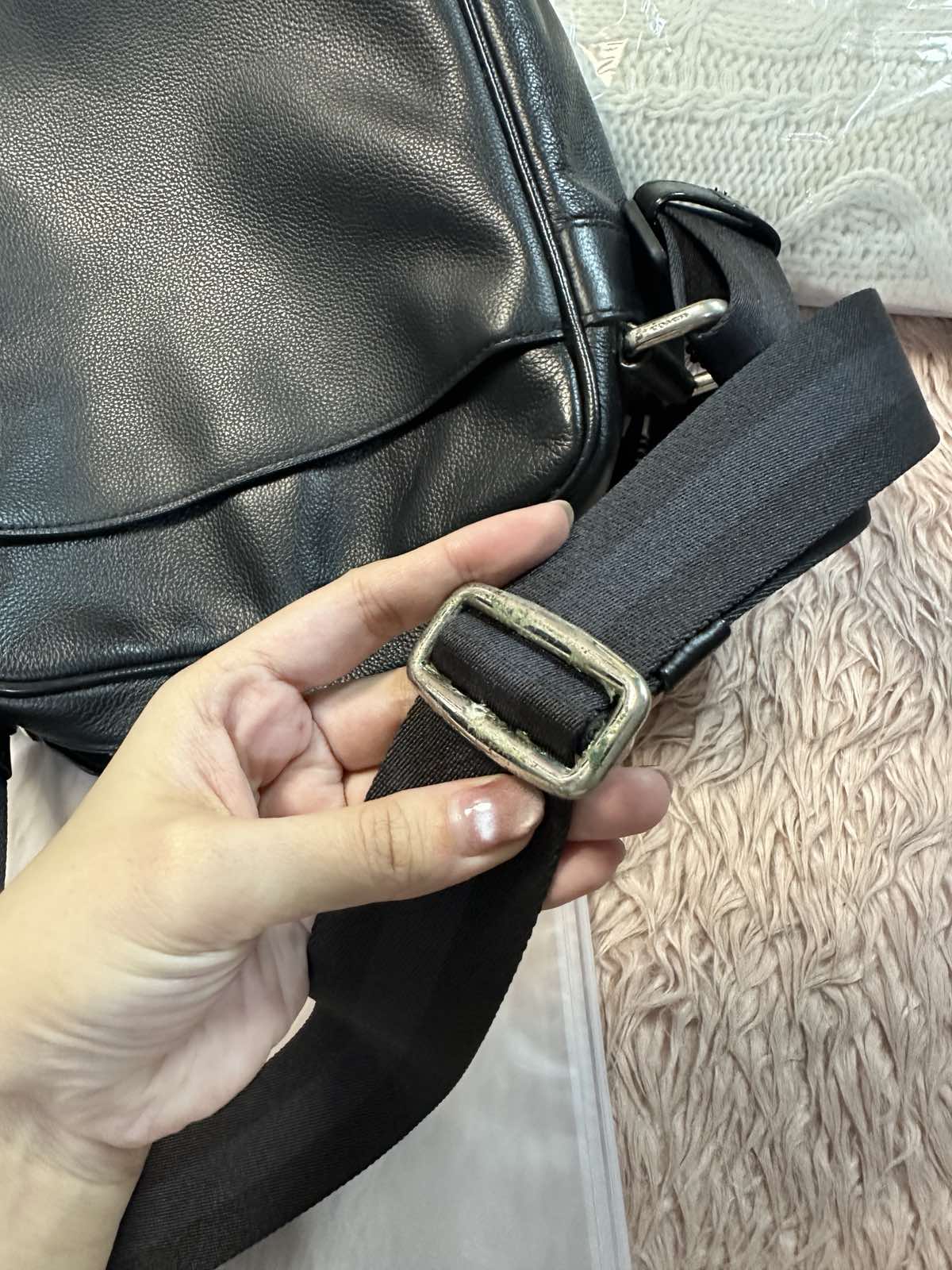 ORIG Preloved Coach Charles Flight Men Black Bag