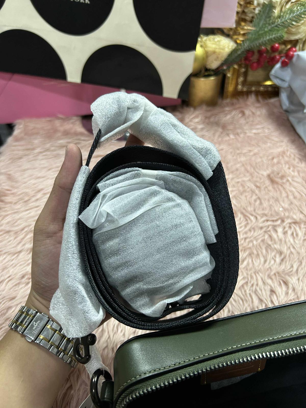 ORIG & IMPORTED Coach Charter Slim Crossbody Men Green Bag In Signature Camo Print with pouch