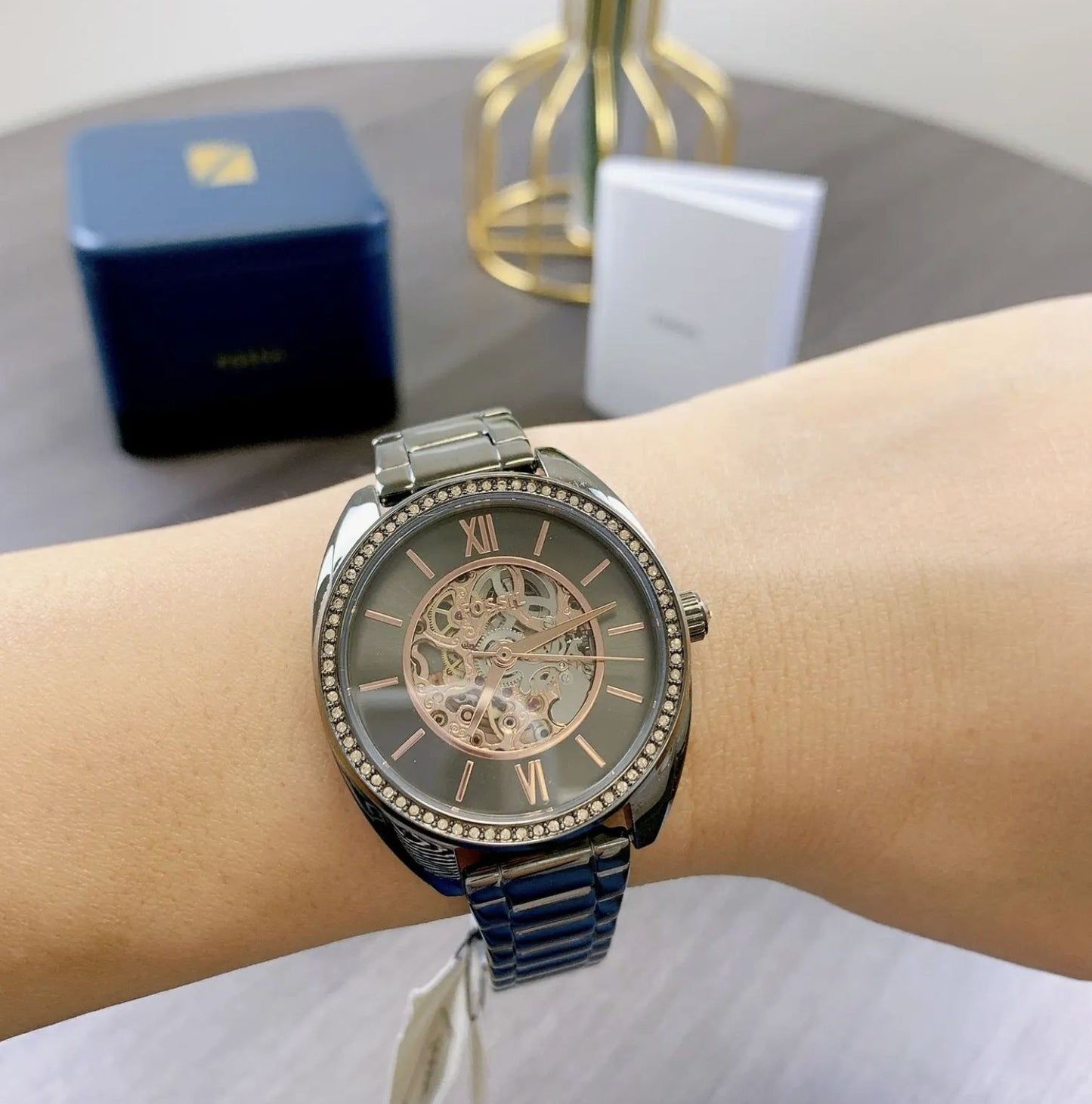 ORIG & IMPORTED Women's Vale Automatic, Gunmetal-Tone Stainless Steel Watch - BQ3730