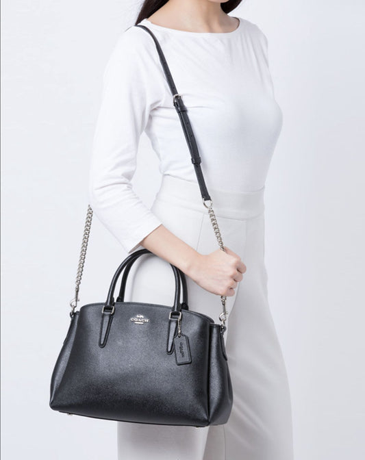 ORIG Preloved Coach Large Sage Carryall Satchel Black Bag