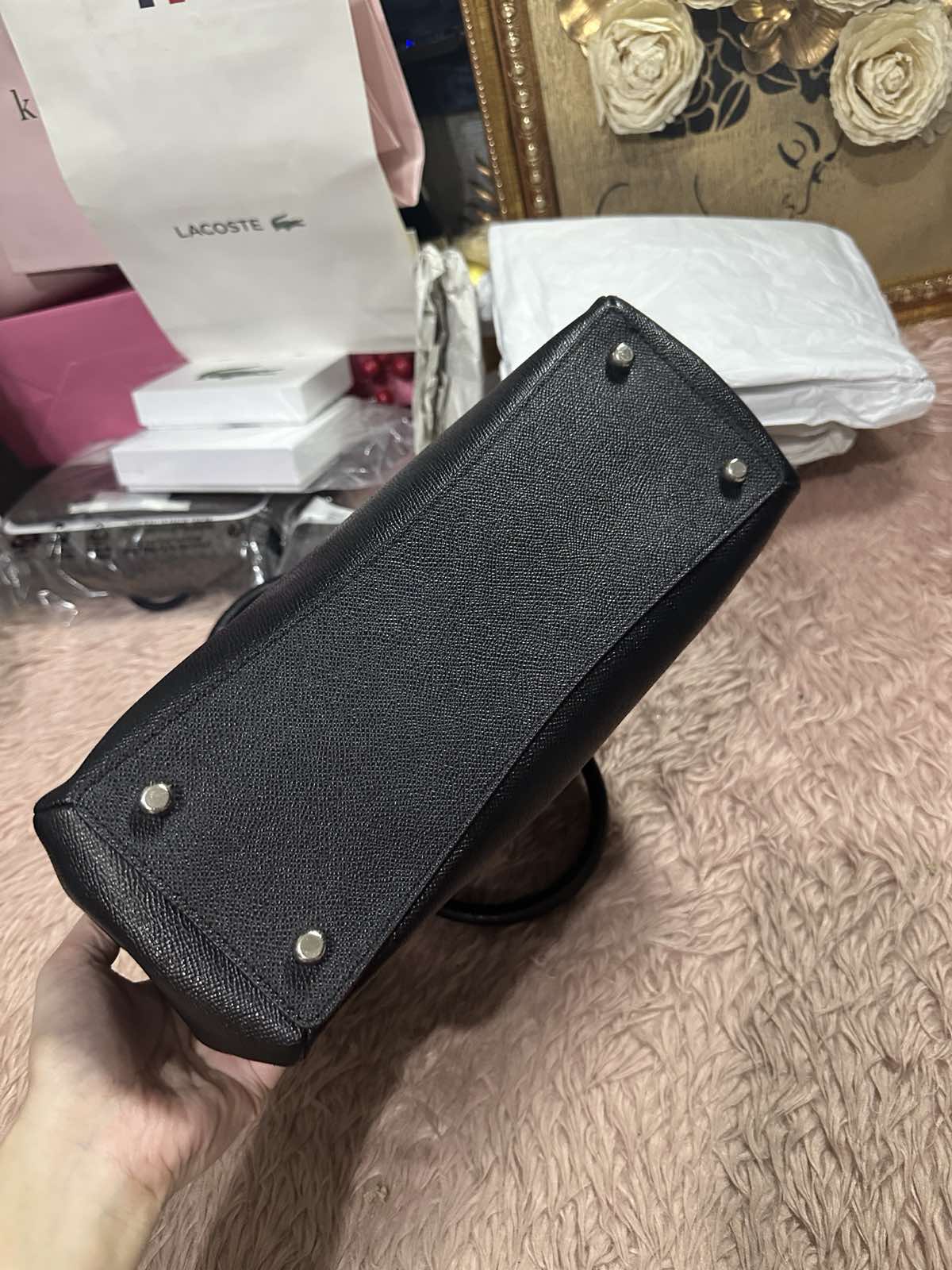 ORIG Preloved Coach Large Sage Carryall Satchel Black Bag