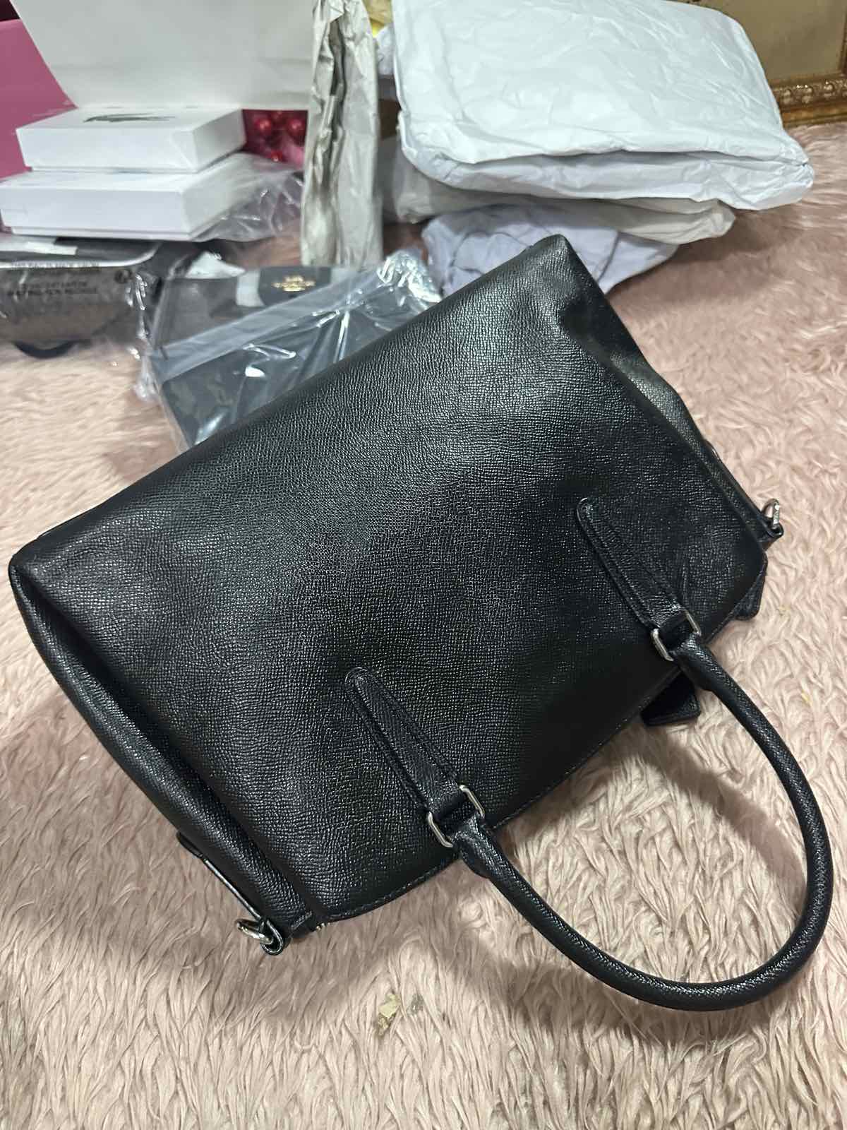 ORIG Preloved Coach Large Sage Carryall Satchel Black Bag