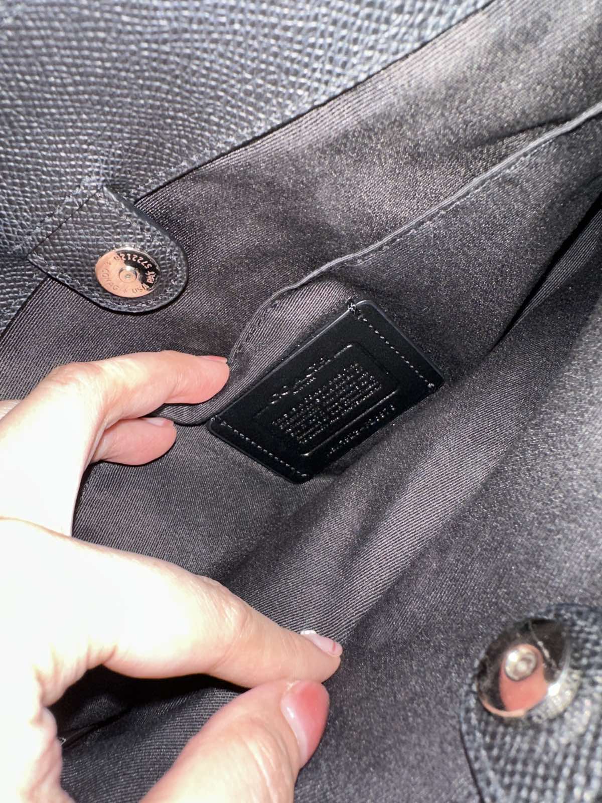 ORIG Preloved Coach Large Sage Carryall Satchel Black Bag