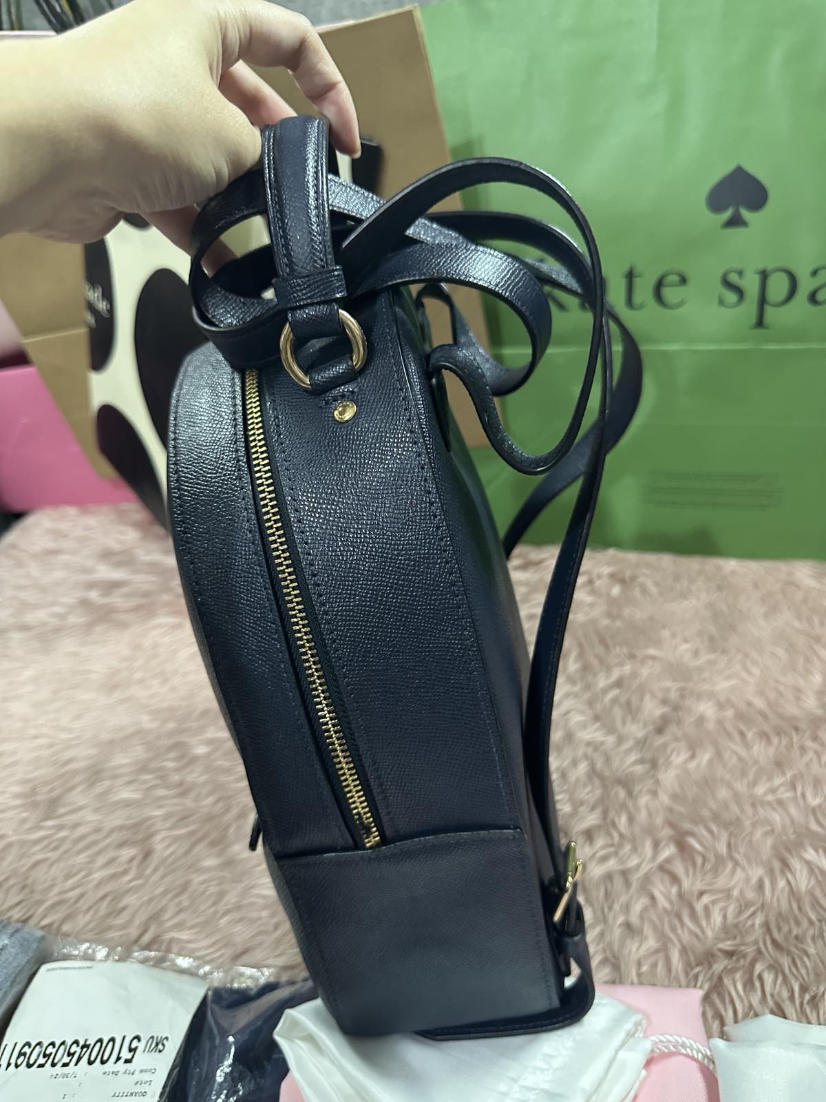 ORIG Preloved Coach Jordyn Navy Blue Backpack