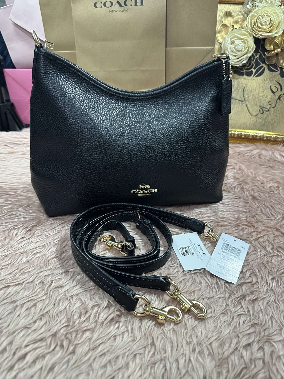 ORIG & IMPORTED Coach Laurel Shoulder Black Bag