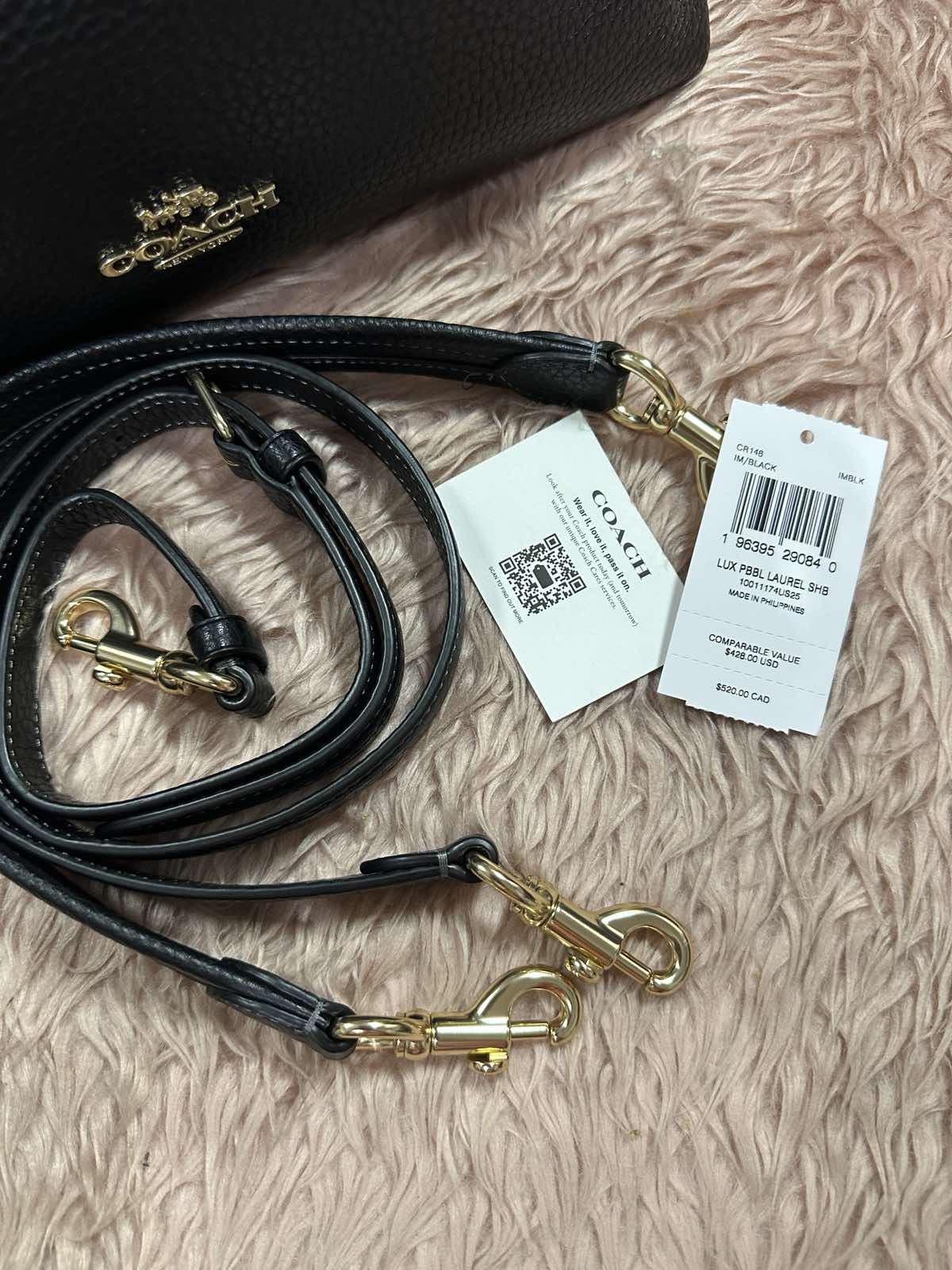 ORIG & IMPORTED Coach Laurel Shoulder Black Bag