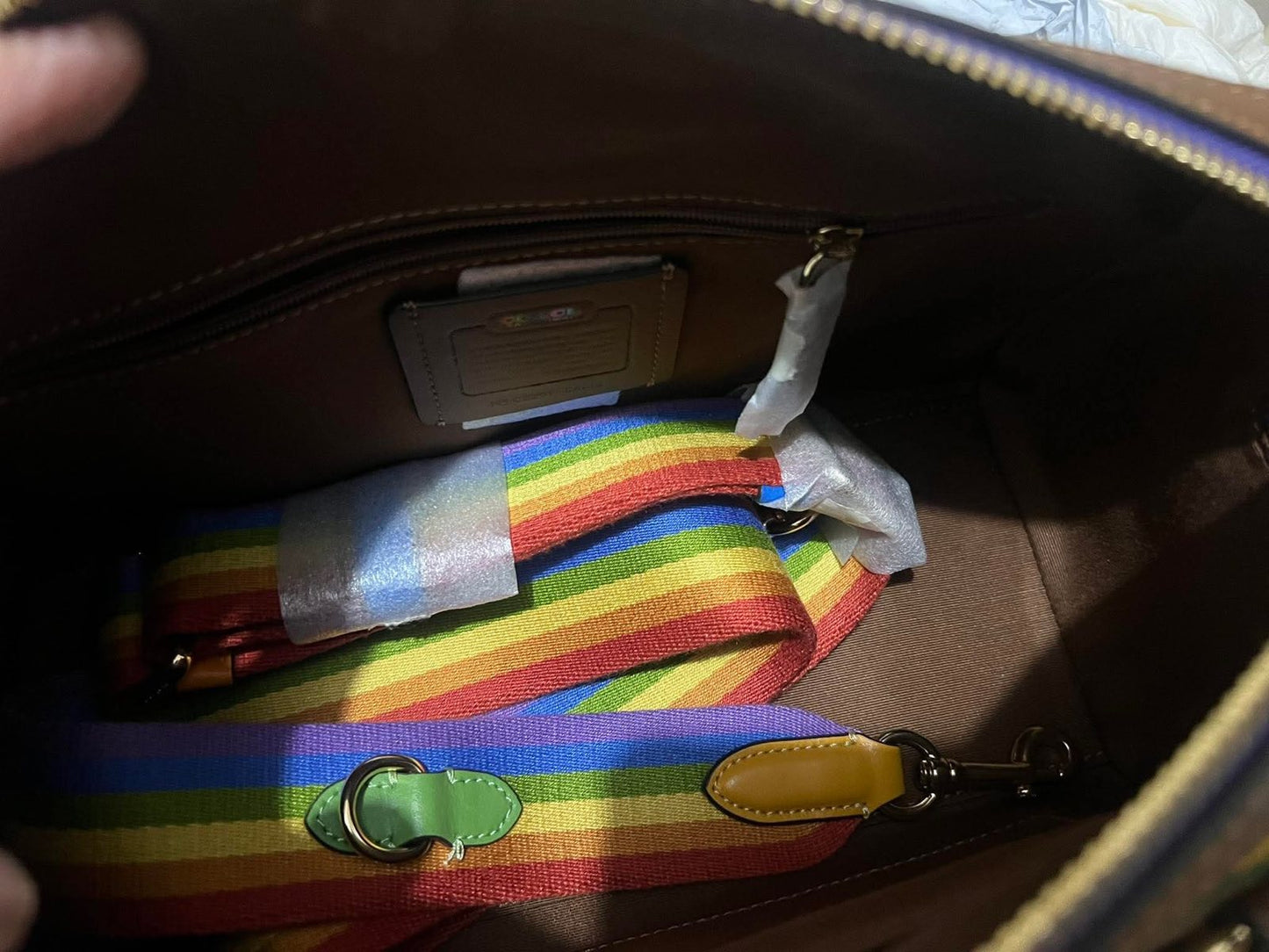 ORIG & IMPORTED Coach Rowan Medium Satchel Rainbow Bag