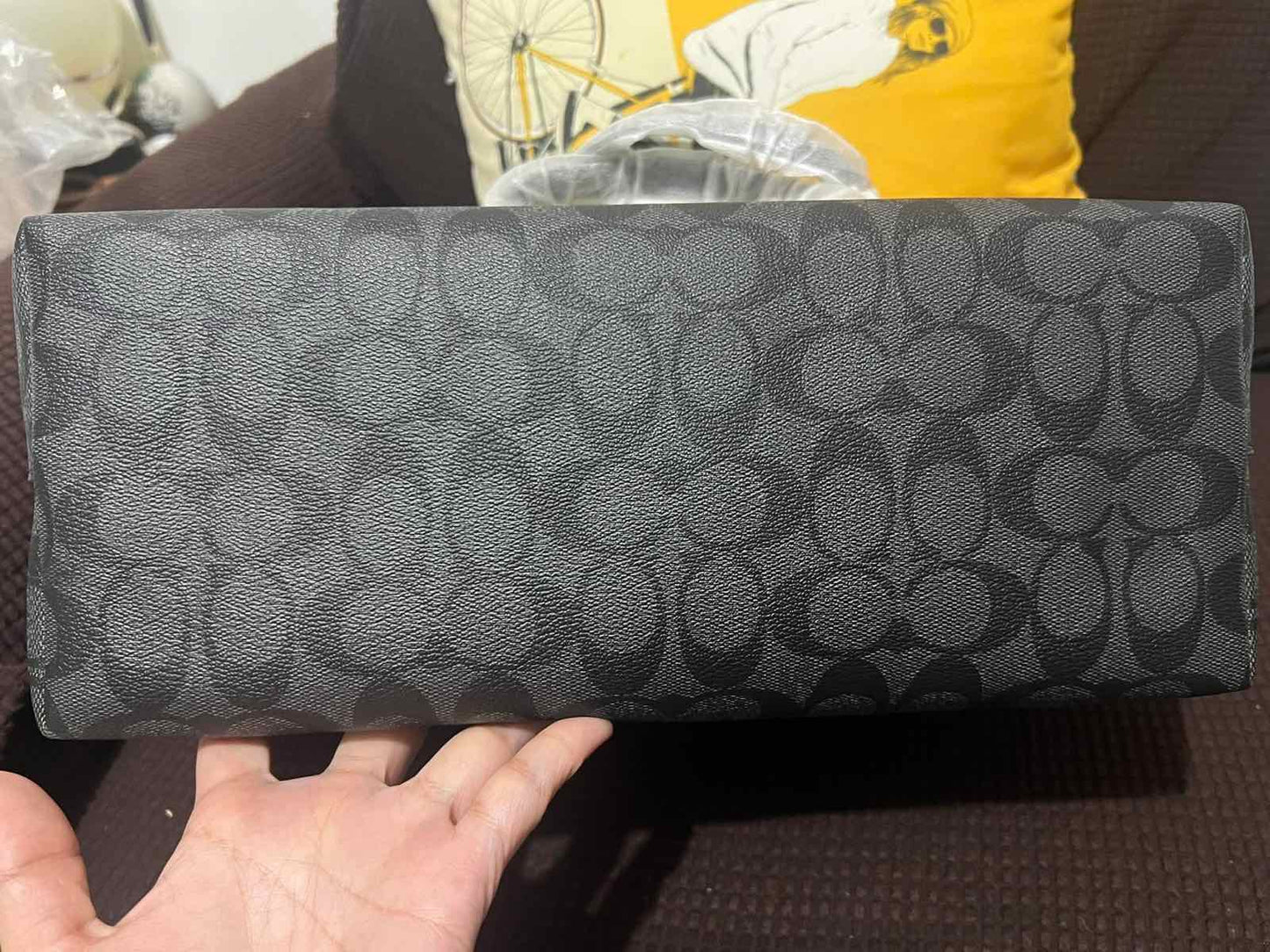 ORIG & IMPORTED Coach Gallery Tote Black Bag In Signature Canvas