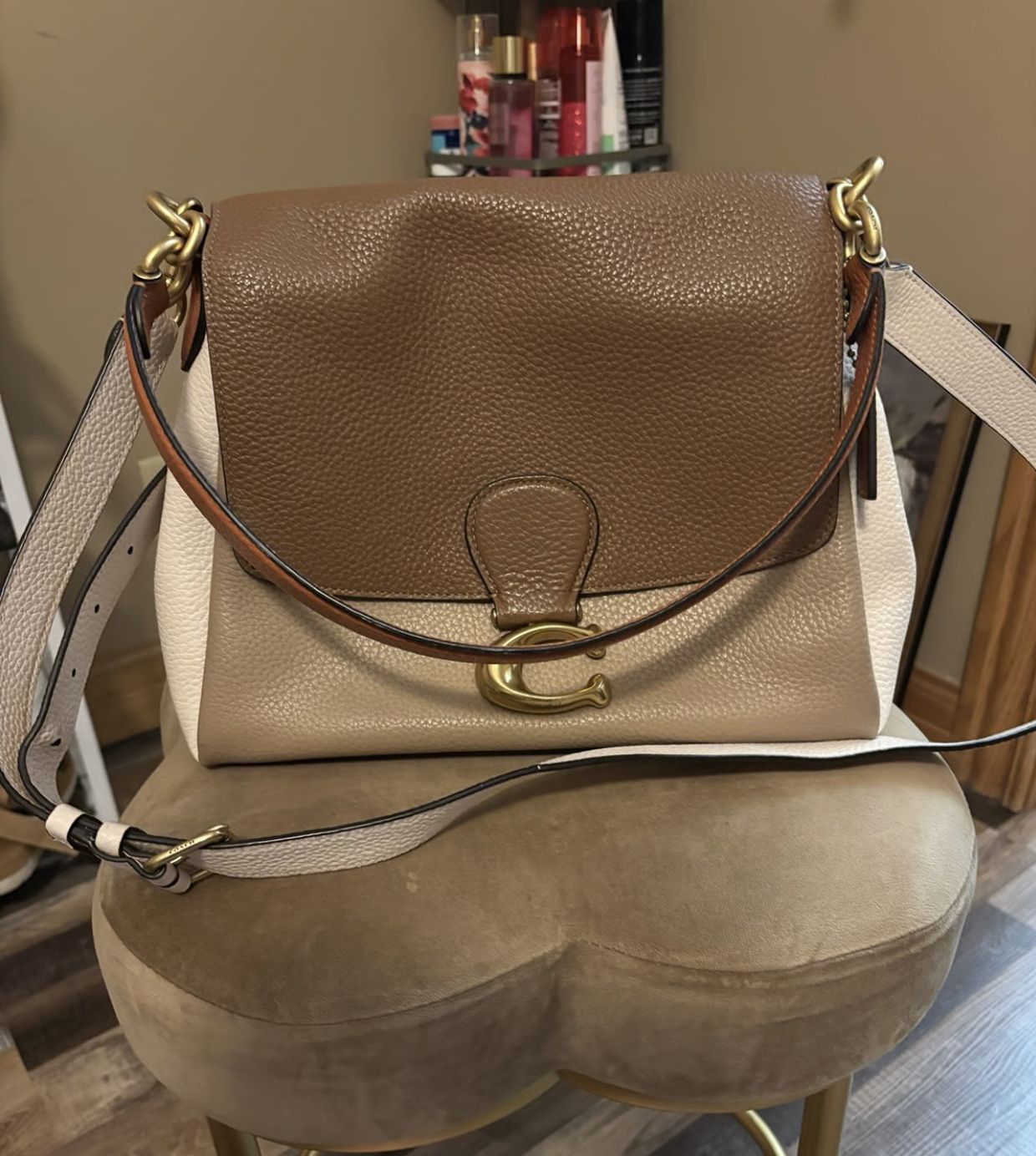 ORIG Preloved Coach Retail RARE May Shoulder Brown Bag
