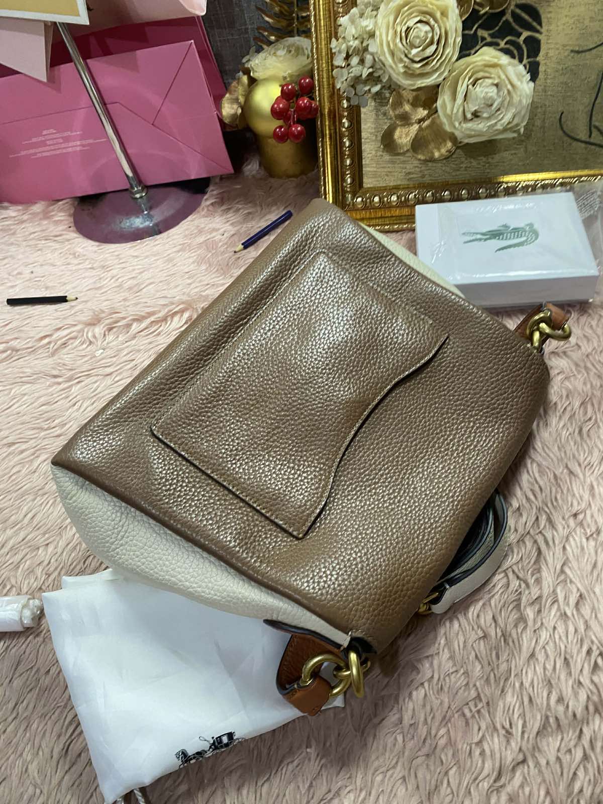 ORIG Preloved Coach Retail RARE May Shoulder Brown Bag