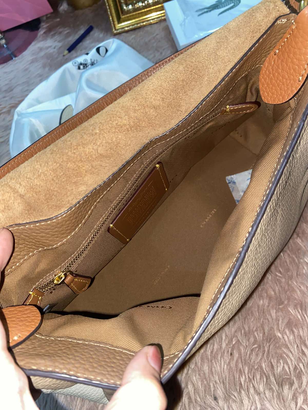 ORIG Preloved Coach Retail RARE May Shoulder Brown Bag