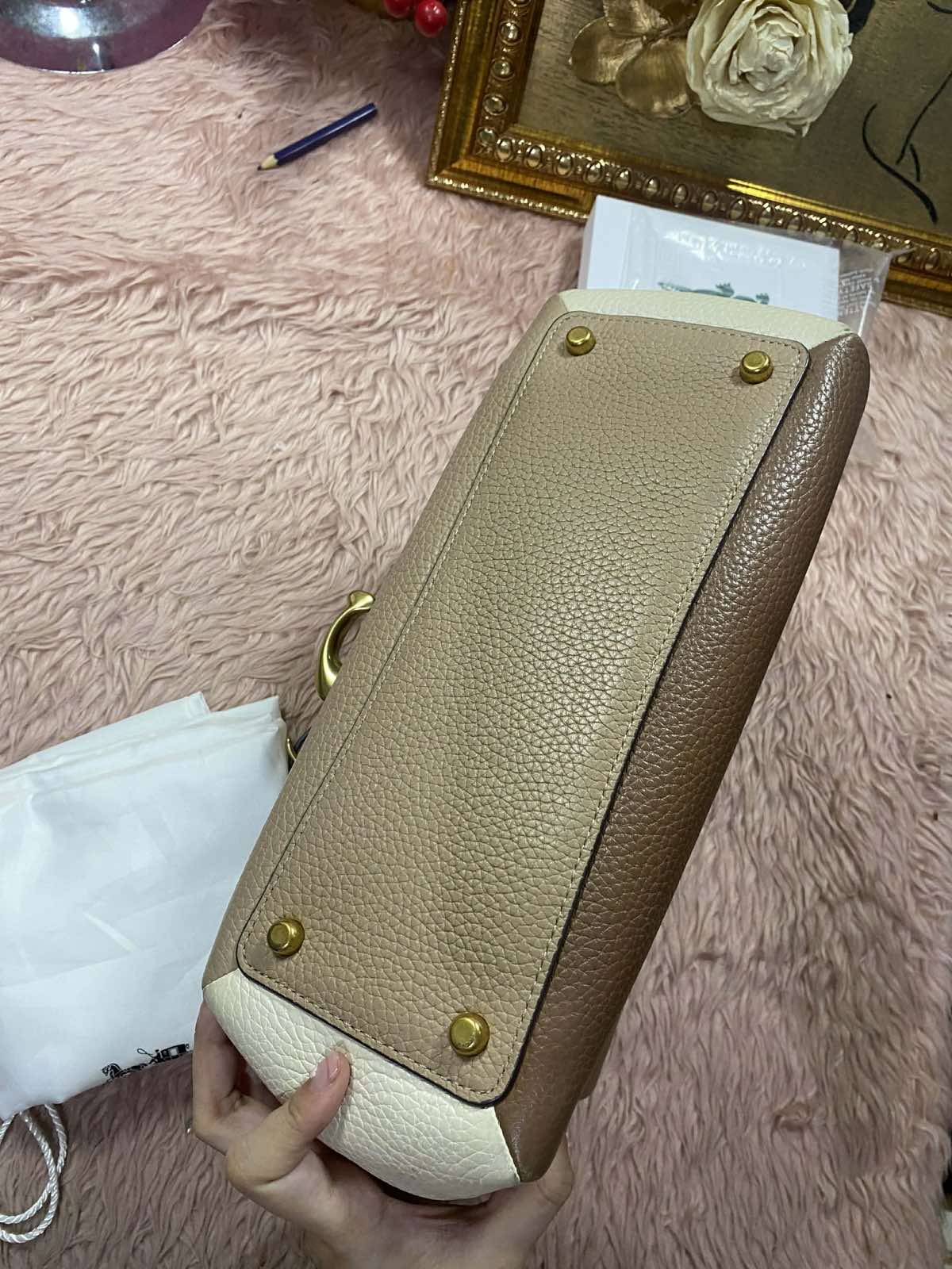 ORIG Preloved Coach Retail RARE May Shoulder Brown Bag