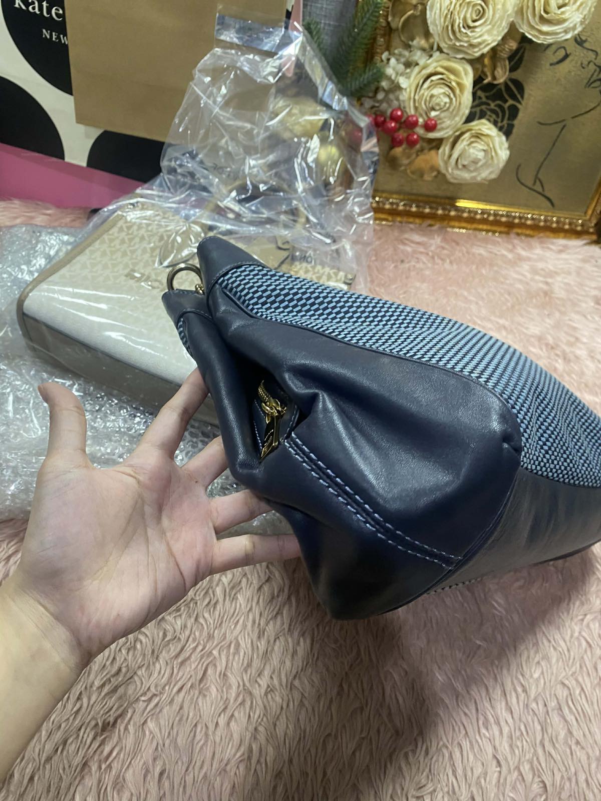 ORIG Preloved Coach Lexy Blue Denim Large Shoulder Bag