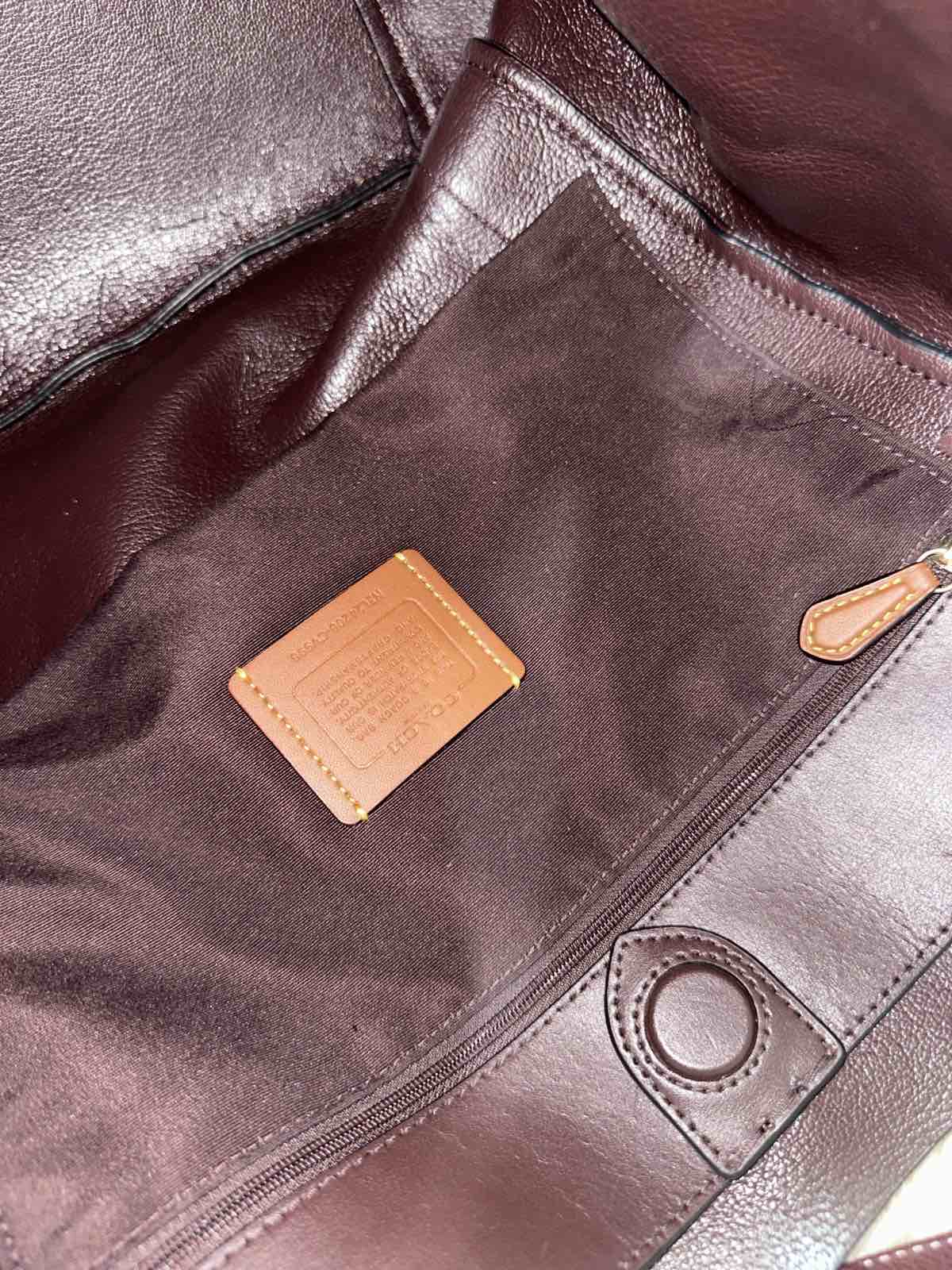 ORIG Preloved Coach Large Hadley Tote Bag Merlot Maroon Red