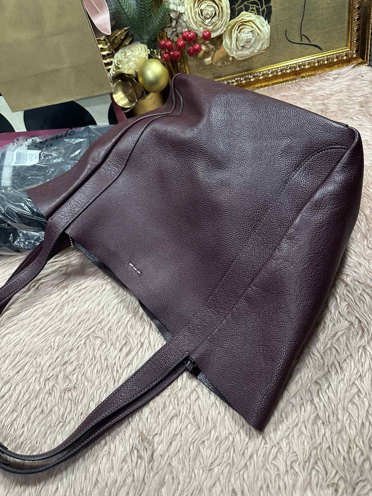 ORIG Preloved Coach Large Hadley Tote Bag Merlot Maroon Red