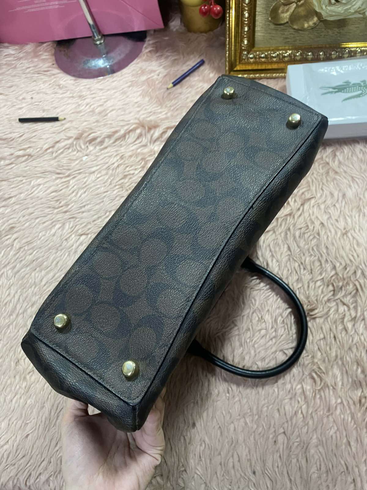 ORIG Preloved Coach Large Sage Carryall Brown/Black Bag