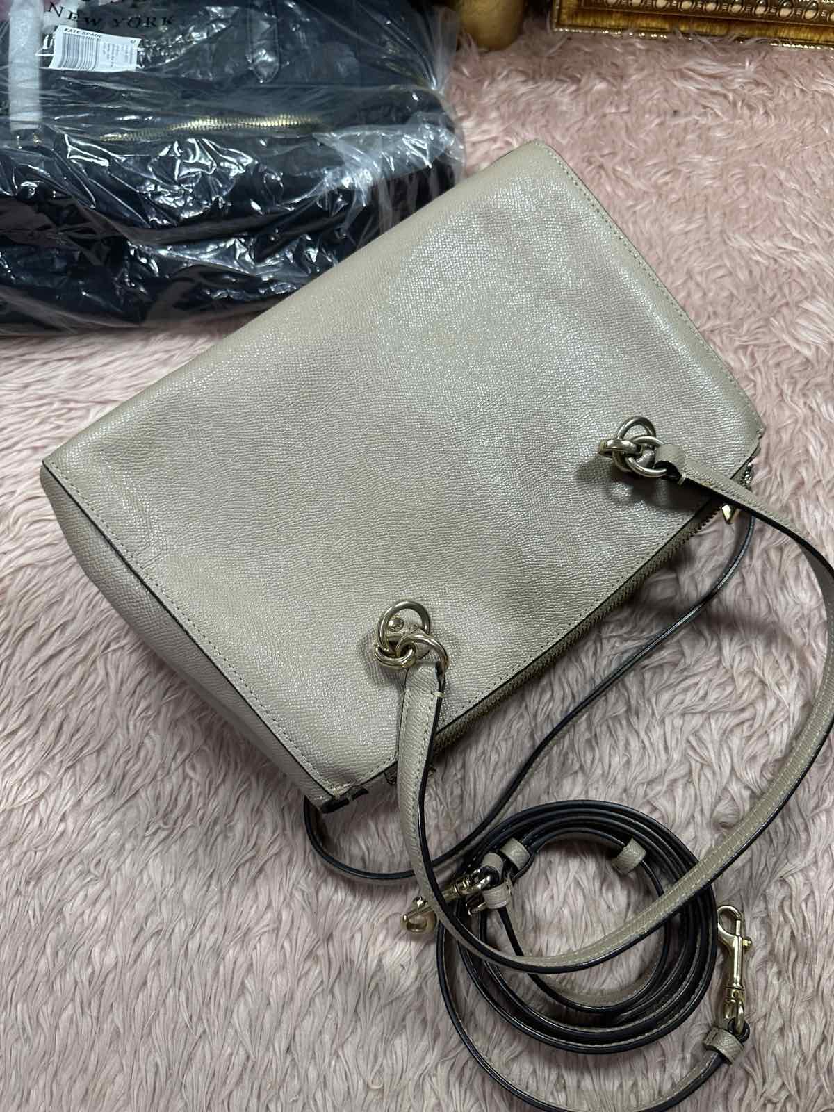 ORIG Preloved Coach Etta Carryall Tote Shoulder Large Taupe Bag