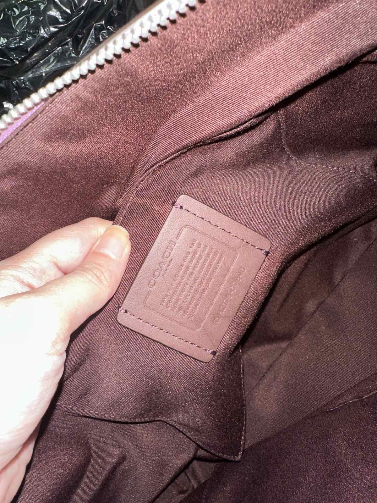 ORIG Preloved Coach Zip Top Tote Purple Bag