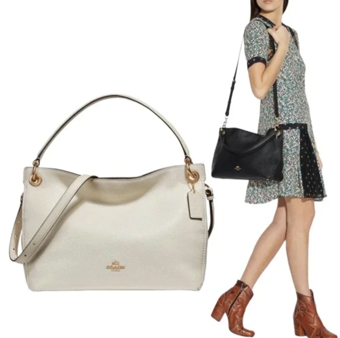 ORIG Preloved Coach Clarkson Hobo White Bag