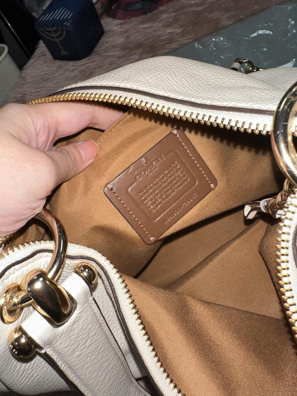 ORIG Preloved Coach Clarkson Hobo White Bag