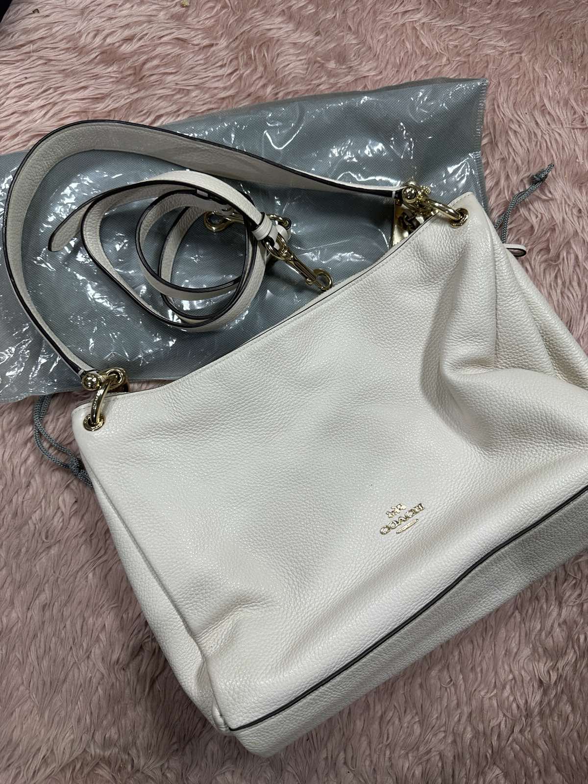 ORIG Preloved Coach Clarkson Hobo White Bag