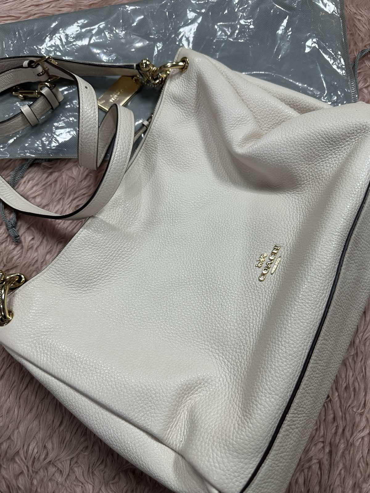 ORIG Preloved Coach Clarkson Hobo White Bag