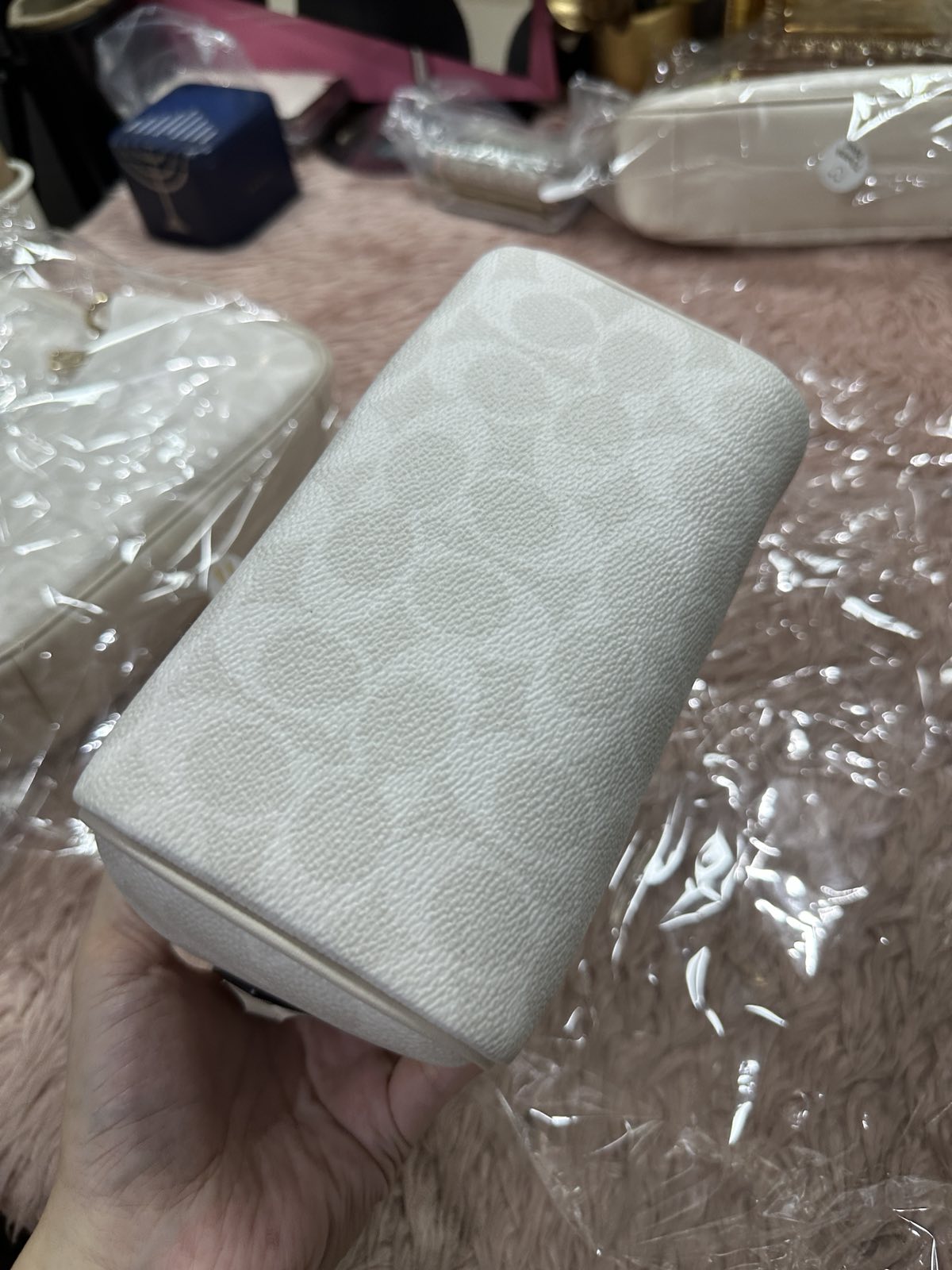 ORIG & IMPORTED Coach Mini Rowan Crossbody Small White Bag In Signature Canvas