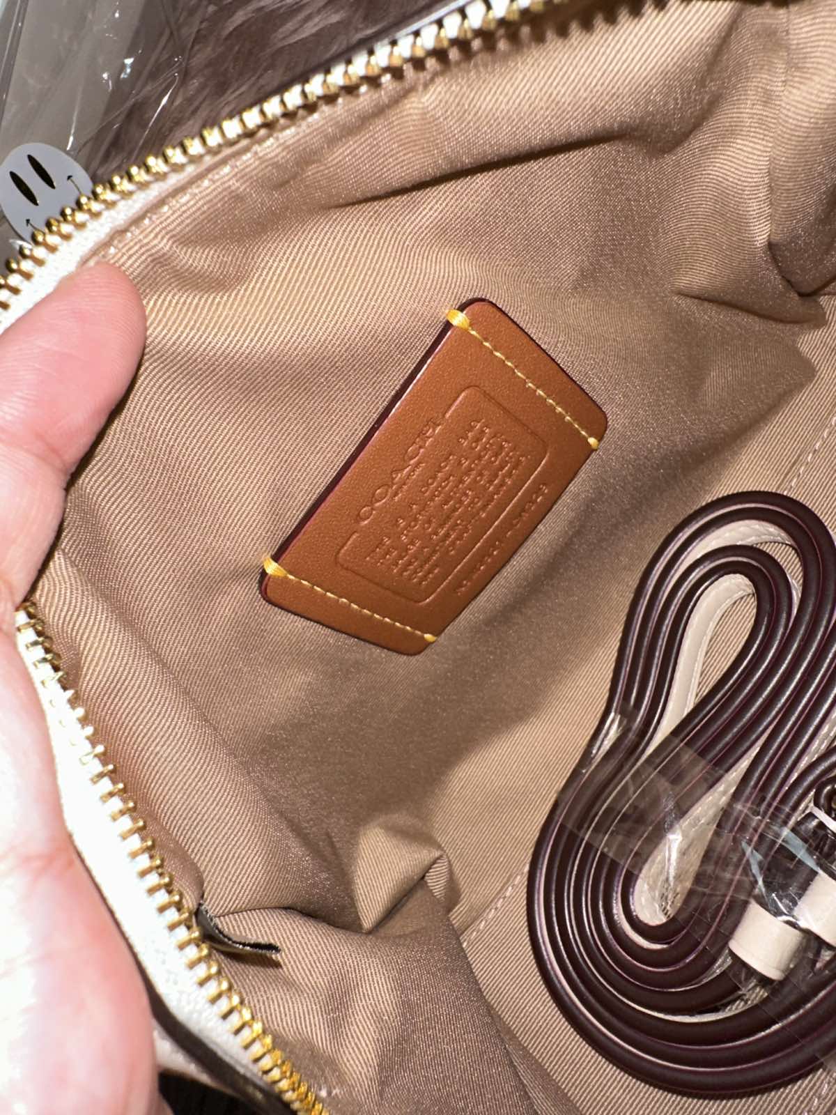 ORIG & IMPORTED Coach Mini Rowan Crossbody Small White Bag In Signature Canvas