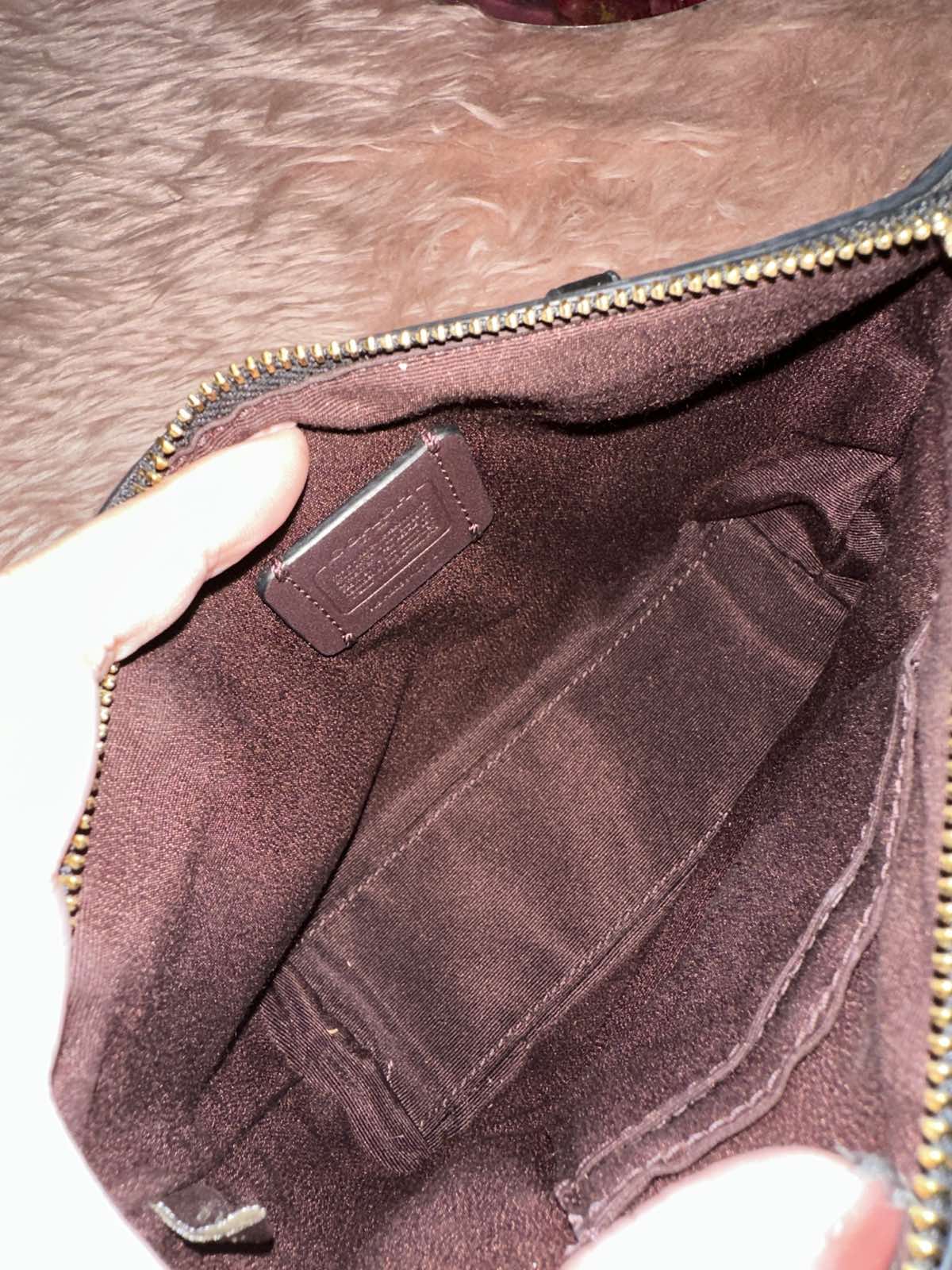 ORIG Preloved Coach Mini Gallery Crossbody Small Brown Bag in Signature Canvas