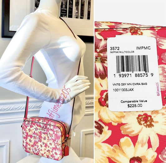 ORIG & IMPORTED Coach Floral Daisy Pink Bag Shoulder Bag