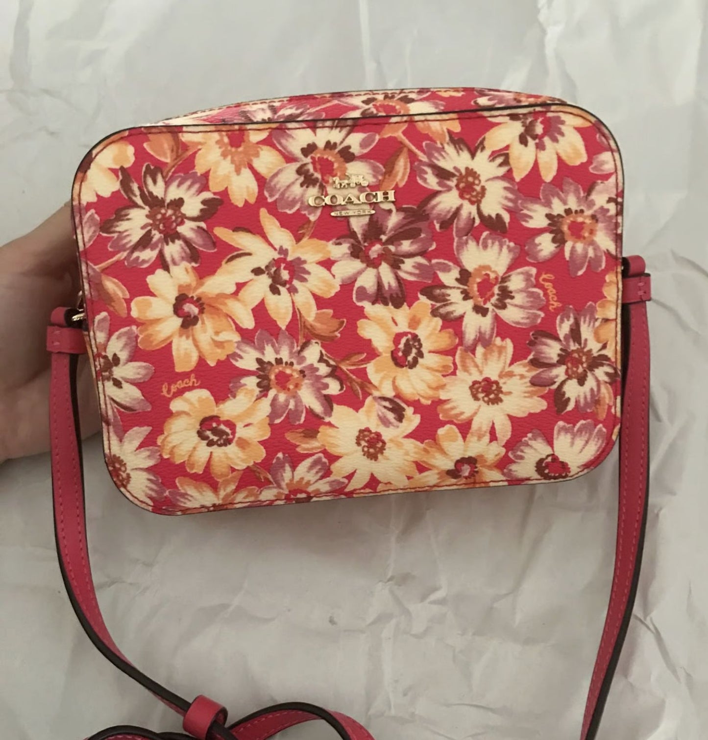 ORIG & IMPORTED Coach Floral Daisy Pink Bag Shoulder Bag