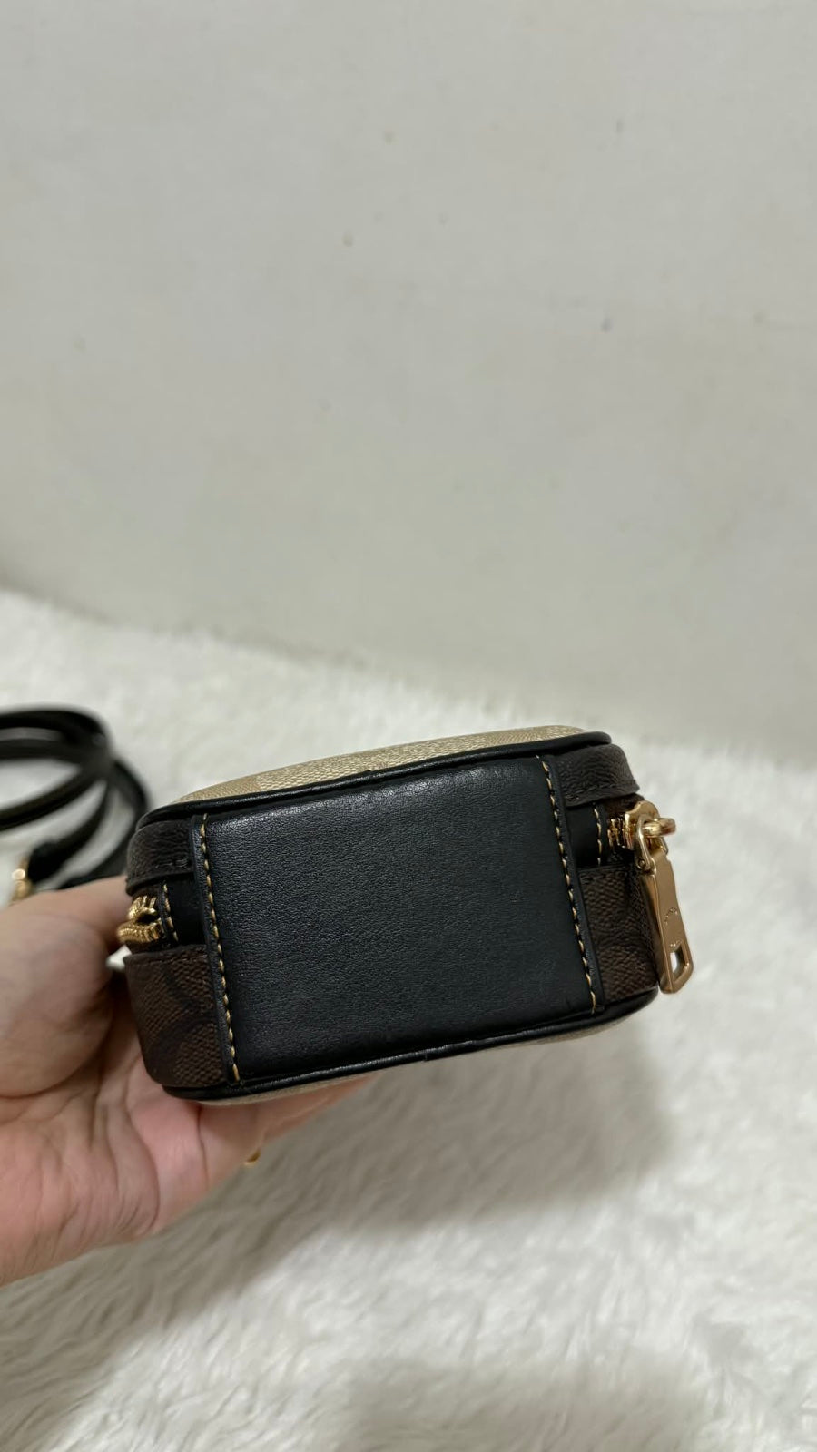 ORIG Preloved Coach Eva Phone Small Crossbody Bag In Colorblock Signature Canvas