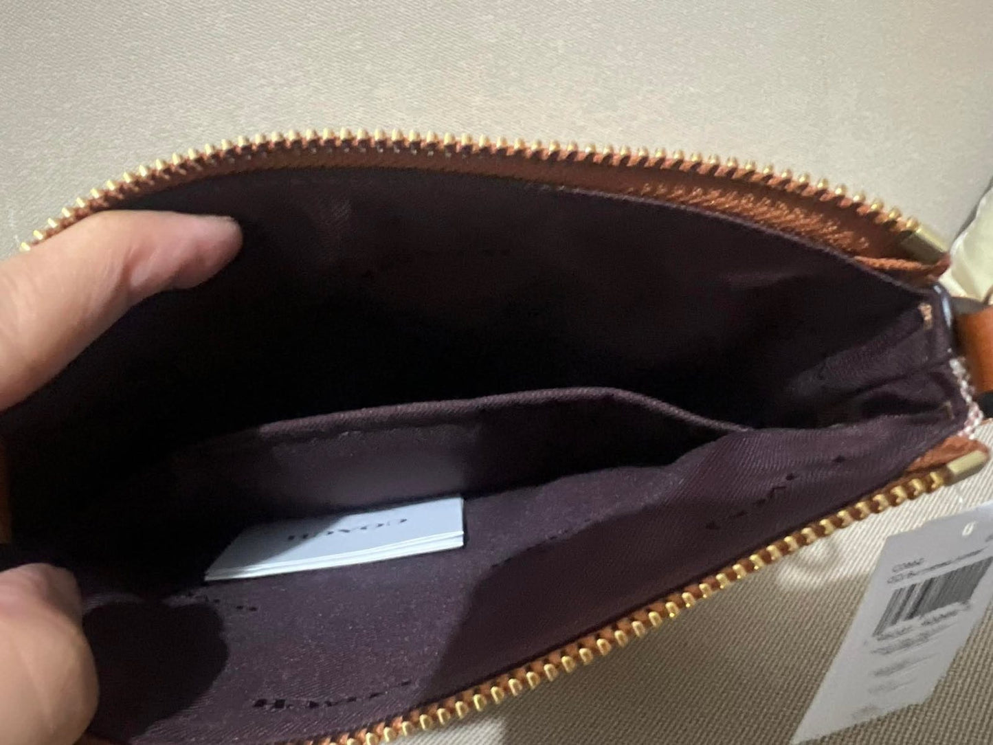 ORIG & IMPORTED Coach Kitt Denim Jacquard Crossbody Beige Brown Bag