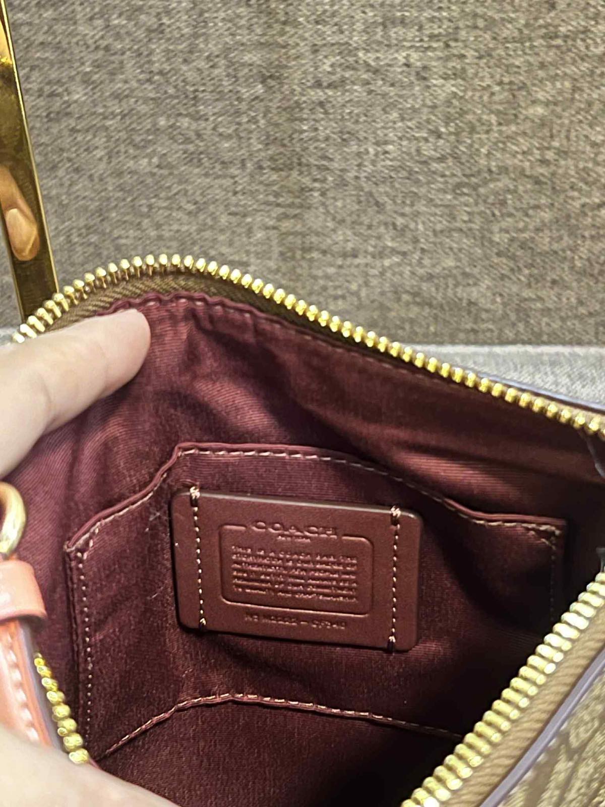 ORIG & IMPORTED Coach Mini Rowan File Bag Brown/Orange