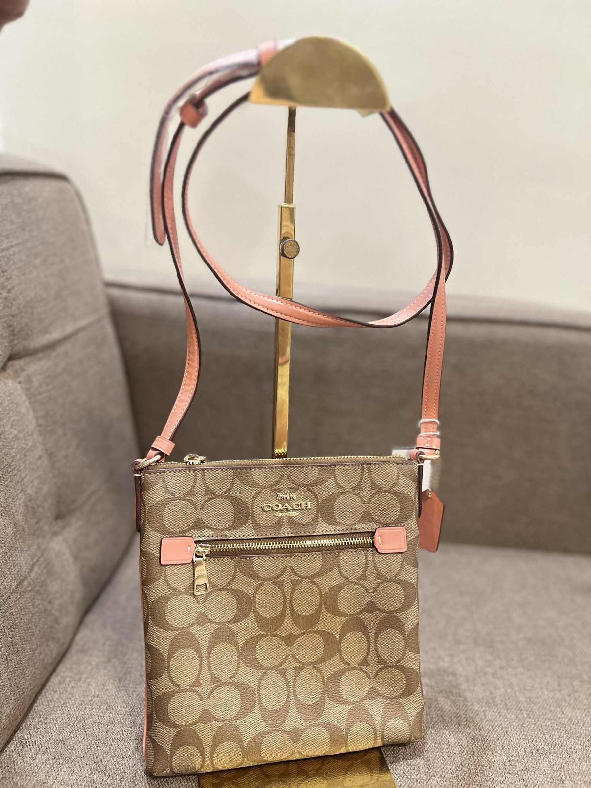 ORIG & IMPORTED Coach Mini Rowan File Bag Brown/Orange