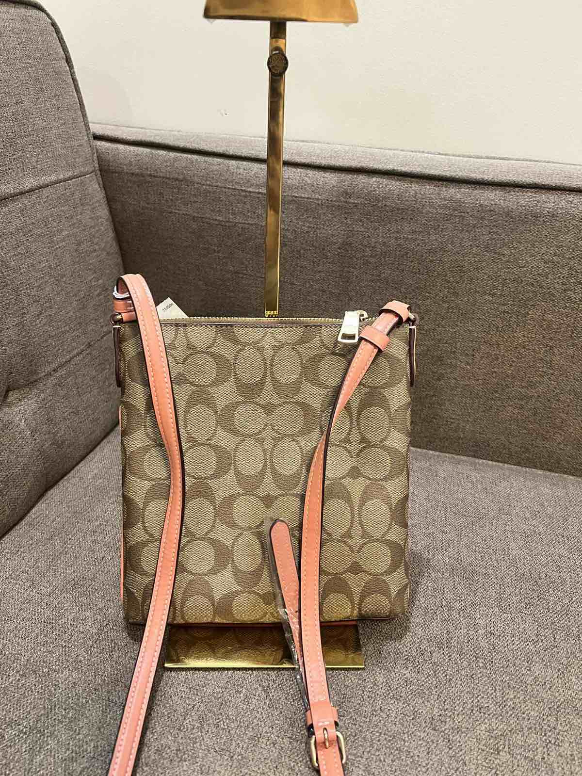 ORIG & IMPORTED Coach Mini Rowan File Bag Brown/Orange