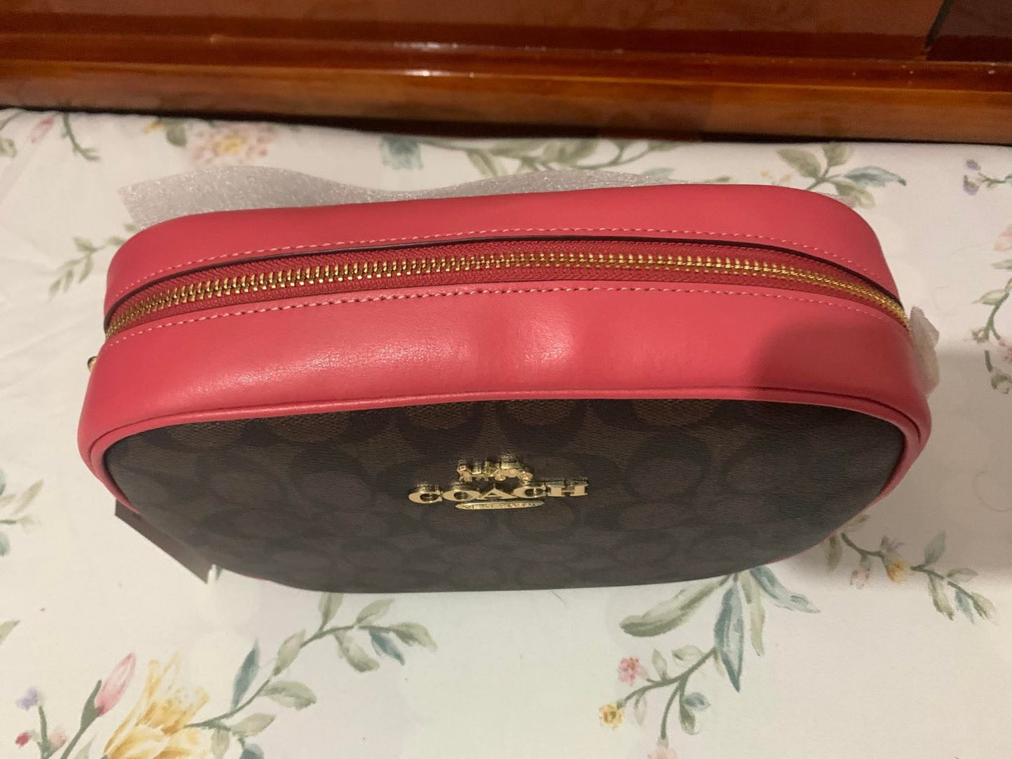 ORIG & IMPORTED Coach Jamie Camera Bag in Brown Pink Watermelon
