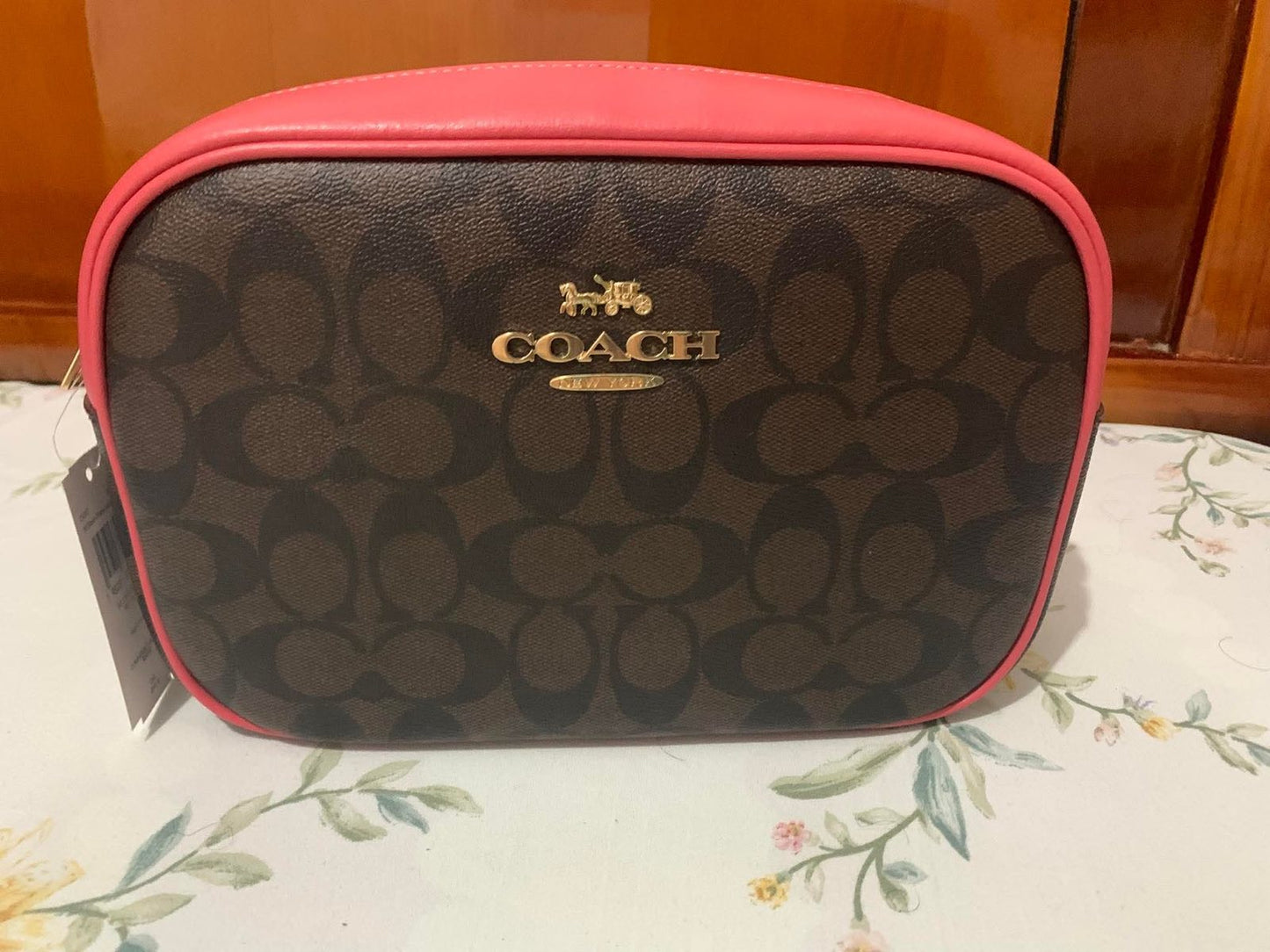 ORIG & IMPORTED Coach Jamie Camera Bag in Brown Pink Watermelon