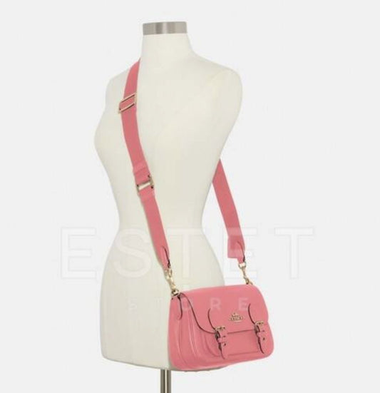 ORIG Preloved Coach Lucy Crossbody Flap Pink Taffy Bag
