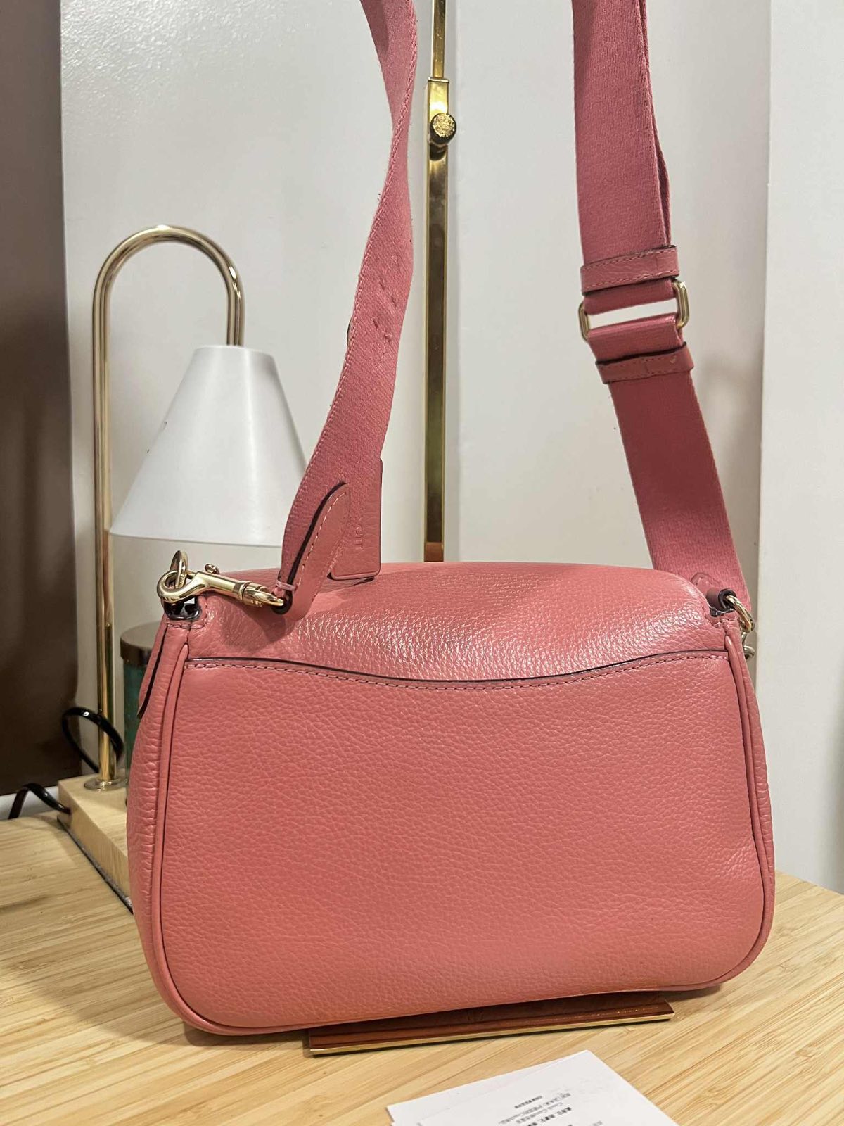 ORIG Preloved Coach Lucy Crossbody Flap Pink Taffy Bag