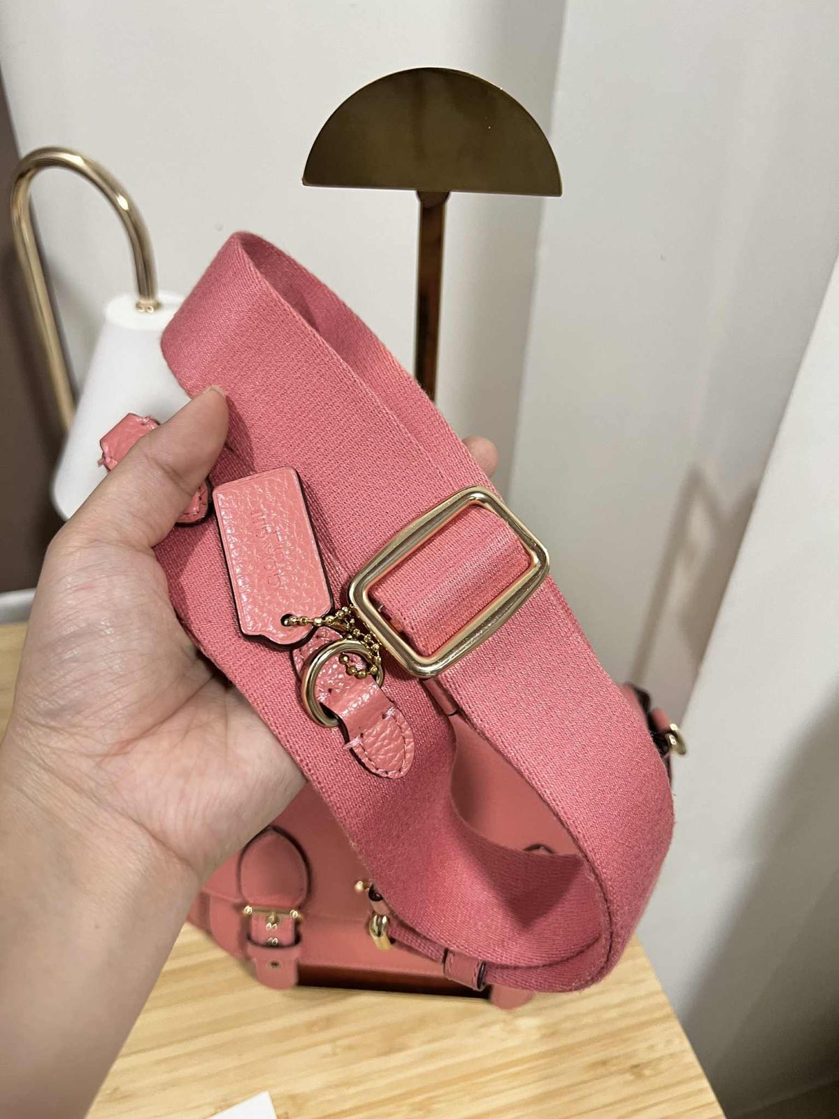 ORIG Preloved Coach Lucy Crossbody Flap Pink Taffy Bag