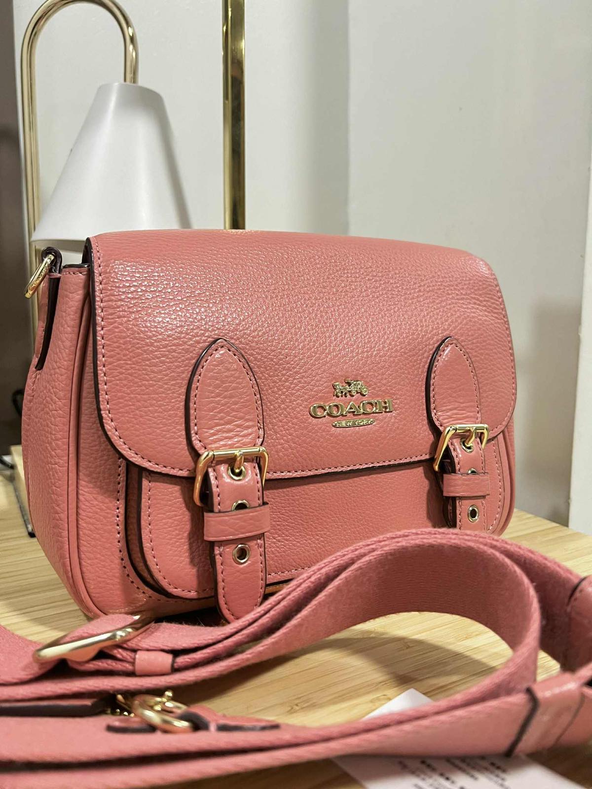ORIG Preloved Coach Lucy Crossbody Flap Pink Taffy Bag