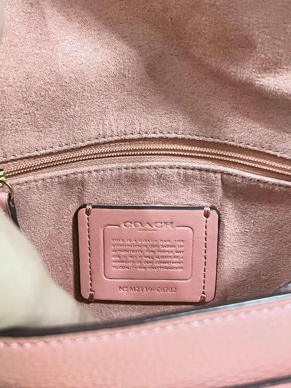 ORIG Preloved Coach Lucy Crossbody Flap Pink Taffy Bag